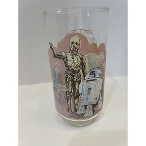 VINTAGE 1977 R2-D2 C-3PO STAR WARS BURGER KING DRINKING GLASS COCA-COLA